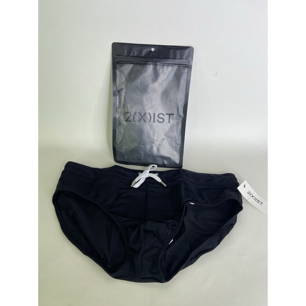 2XIST Essentials Rio Swim Brief Swimwear Bottoms Black Mens Size XL